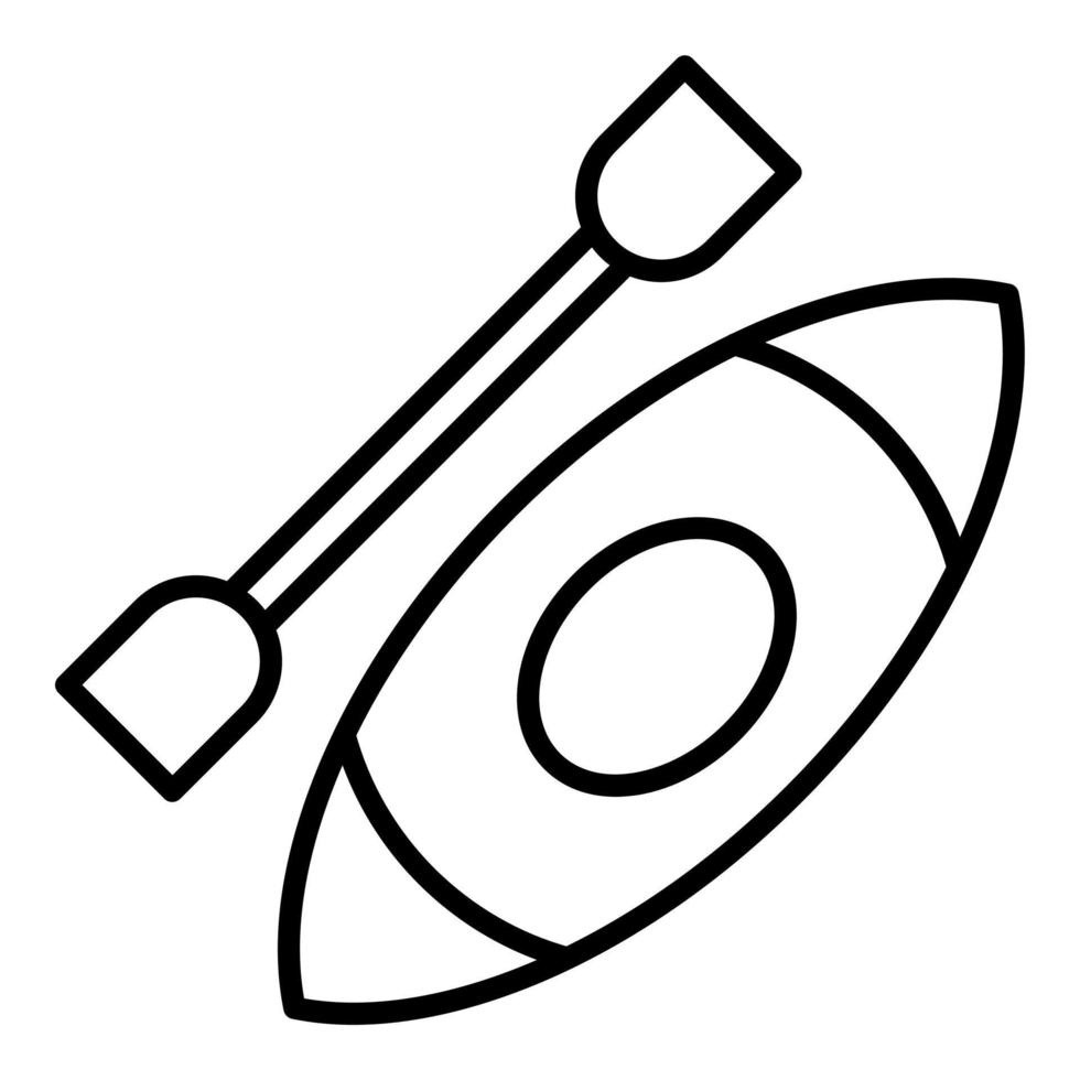 Kajak fahren Symbol Stil vektor