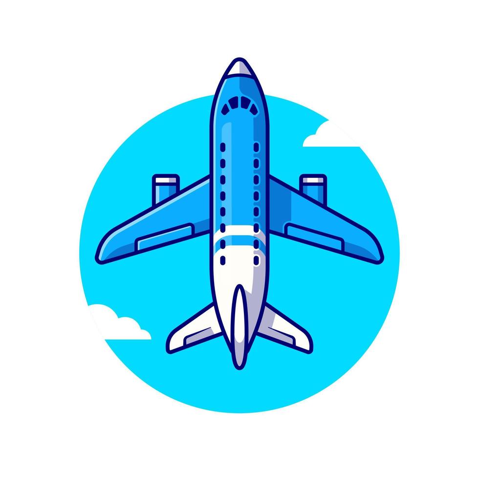 boeing flugzeug cartoon vektor symbol illustration. Lufttransport-Icon-Konzept isolierter Premium-Vektor. flacher Cartoon-Stil