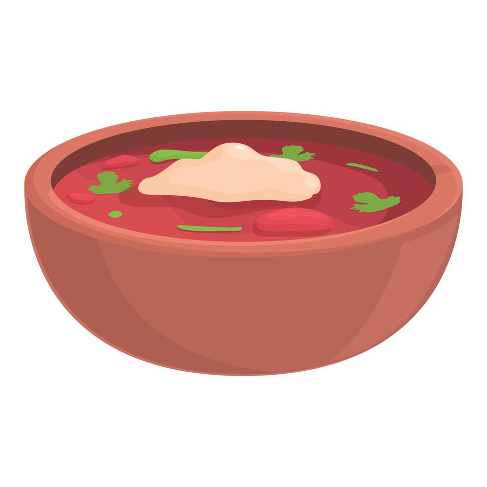 Sahne Suppe Symbol Karikatur Vektor. Gericht Essen vektor