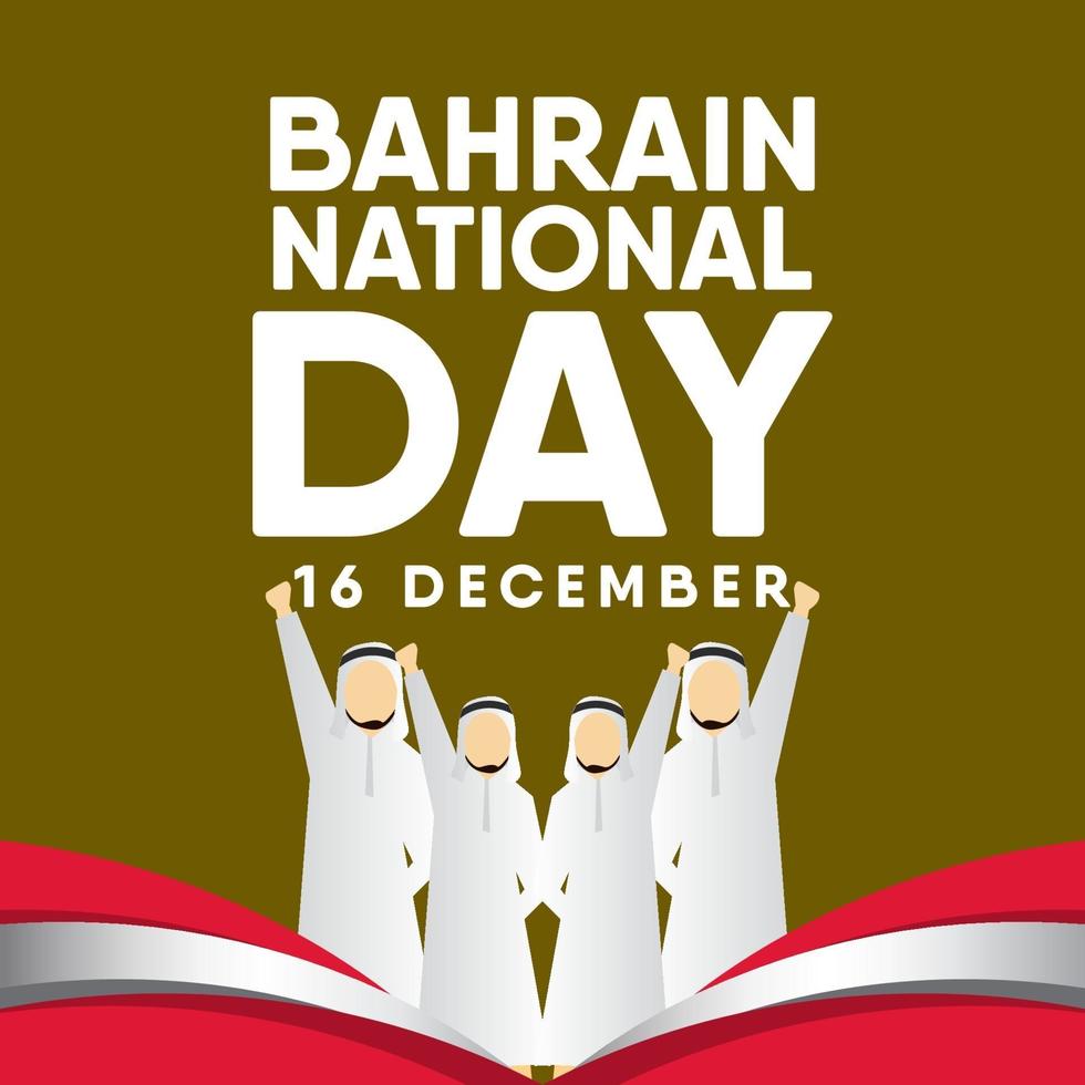 Bahrain nationaldag vektor mall design illustration