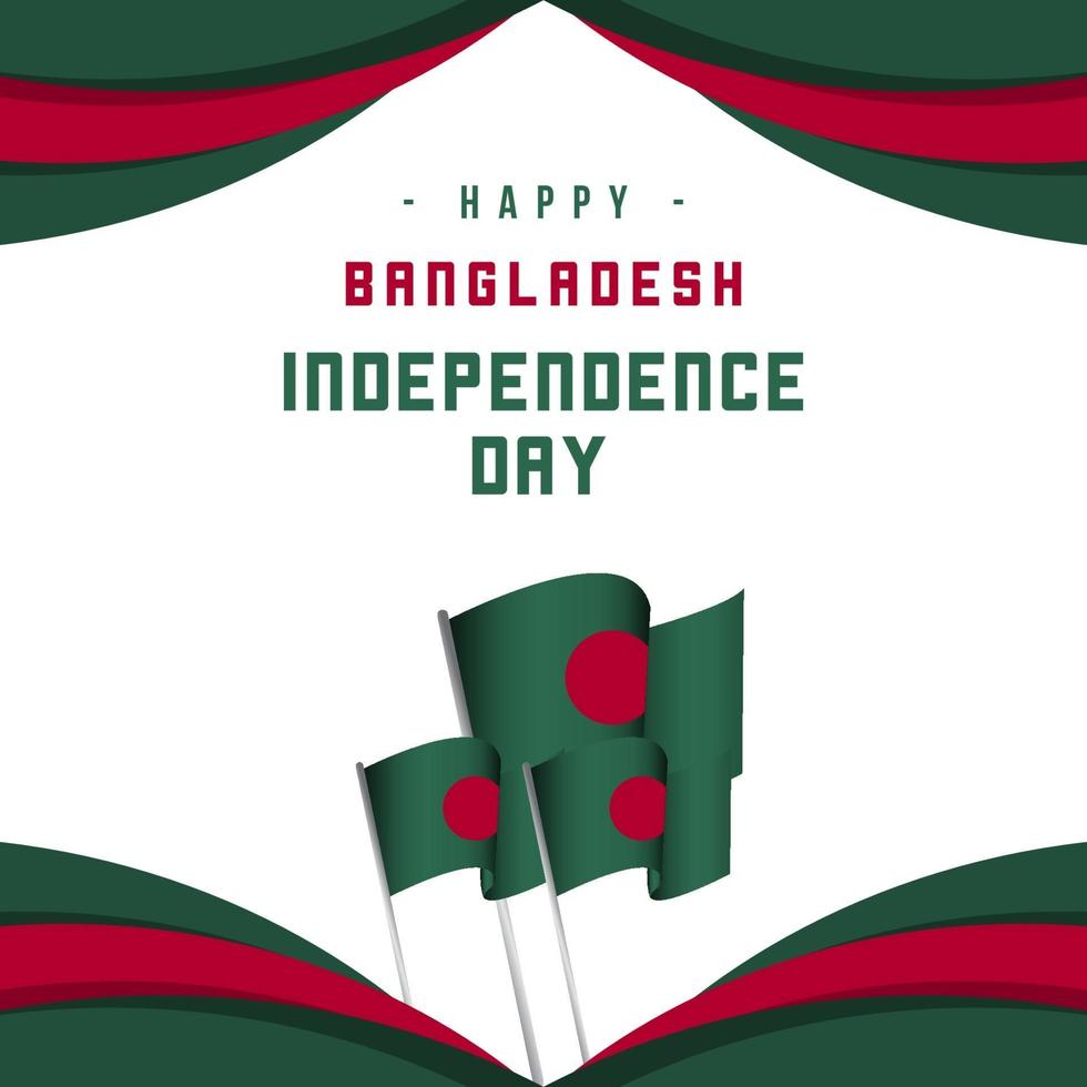 glad Bangladesh självständighetsdagen vektor mall design illustration
