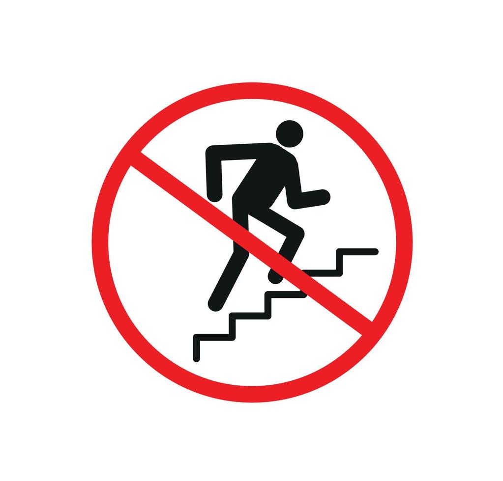 Rolltreppe Symbol. nicht zu laufen. Öffentlichkeit unterzeichnen. es können Sein benutzt wie ein Information Aufkleber. vektor