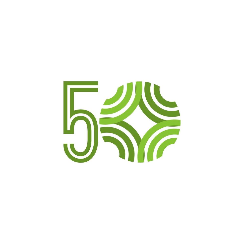 50-årsjubileum firande nummer vektor mall design illustration logo ikon