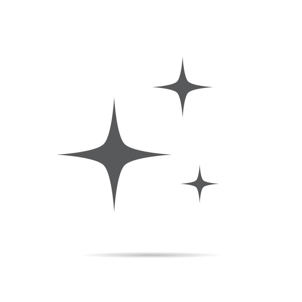 rena stjärna, skinande ikon vektor i platt stil
