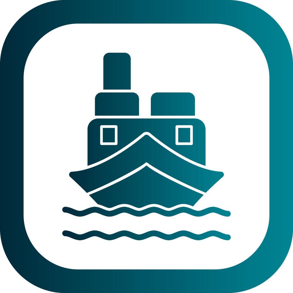 Frachtboot-Vektor-Icon-Design vektor