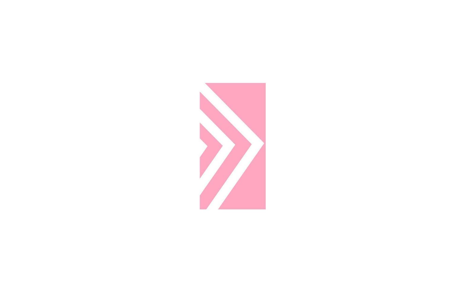 Rosa Brief ich Alphabet Logo Symbol mit Linie Design. kreativ geometrisch Vorlage zum Unternehmen und Geschäft vektor