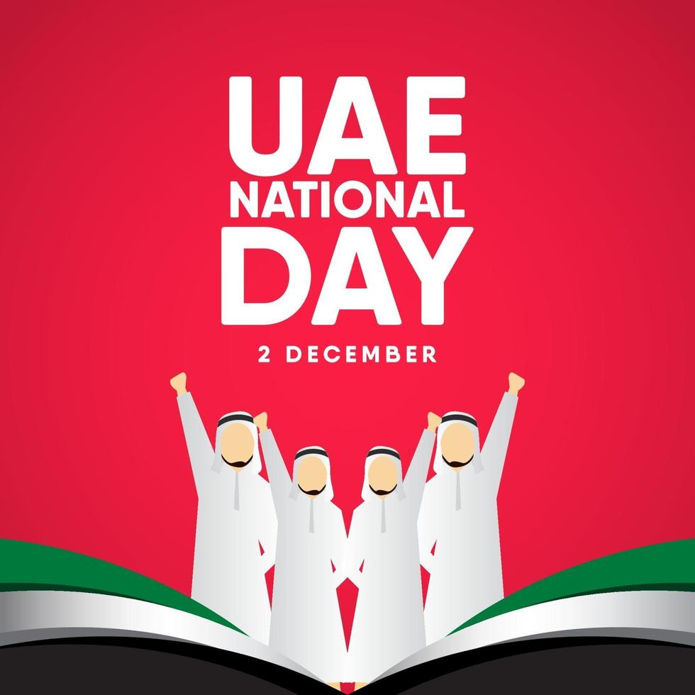 uae nationaldag firande vektor mall design illustration