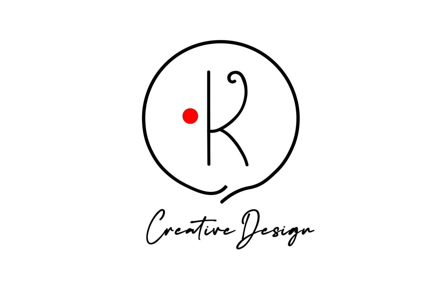 schwarz und Weiß k Alphabet Brief Logo Symbol Design mit Linie rot Punkt und Jahrgang Stil. kreativ Vorlage zum Geschäft und Unternehmen vektor