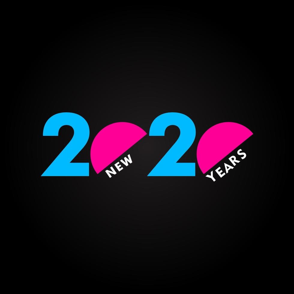 glückliche neue Jahr 2020 Feier Vektor Vorlage Design Illustration