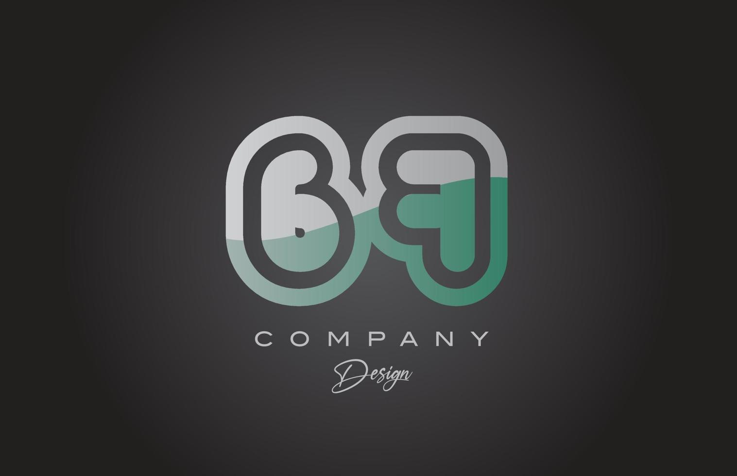 67 grön grå siffra logotyp ikon design. kreativ mall för företag och företag vektor