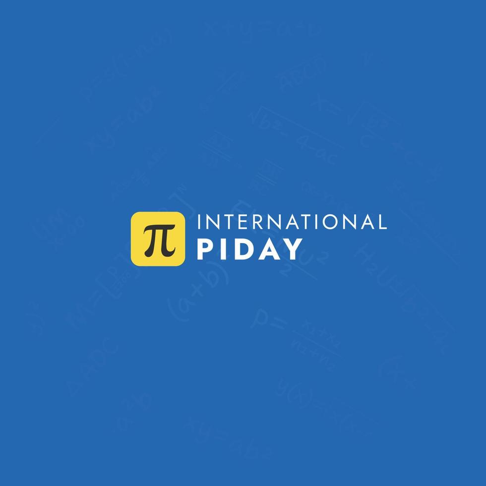 glücklich International Pi Tag Sozial Medien Post vektor