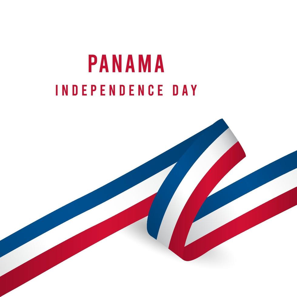 glückliche Panamaunabhängigkeitstag-Vektorschablonenentwurfsillustration vektor