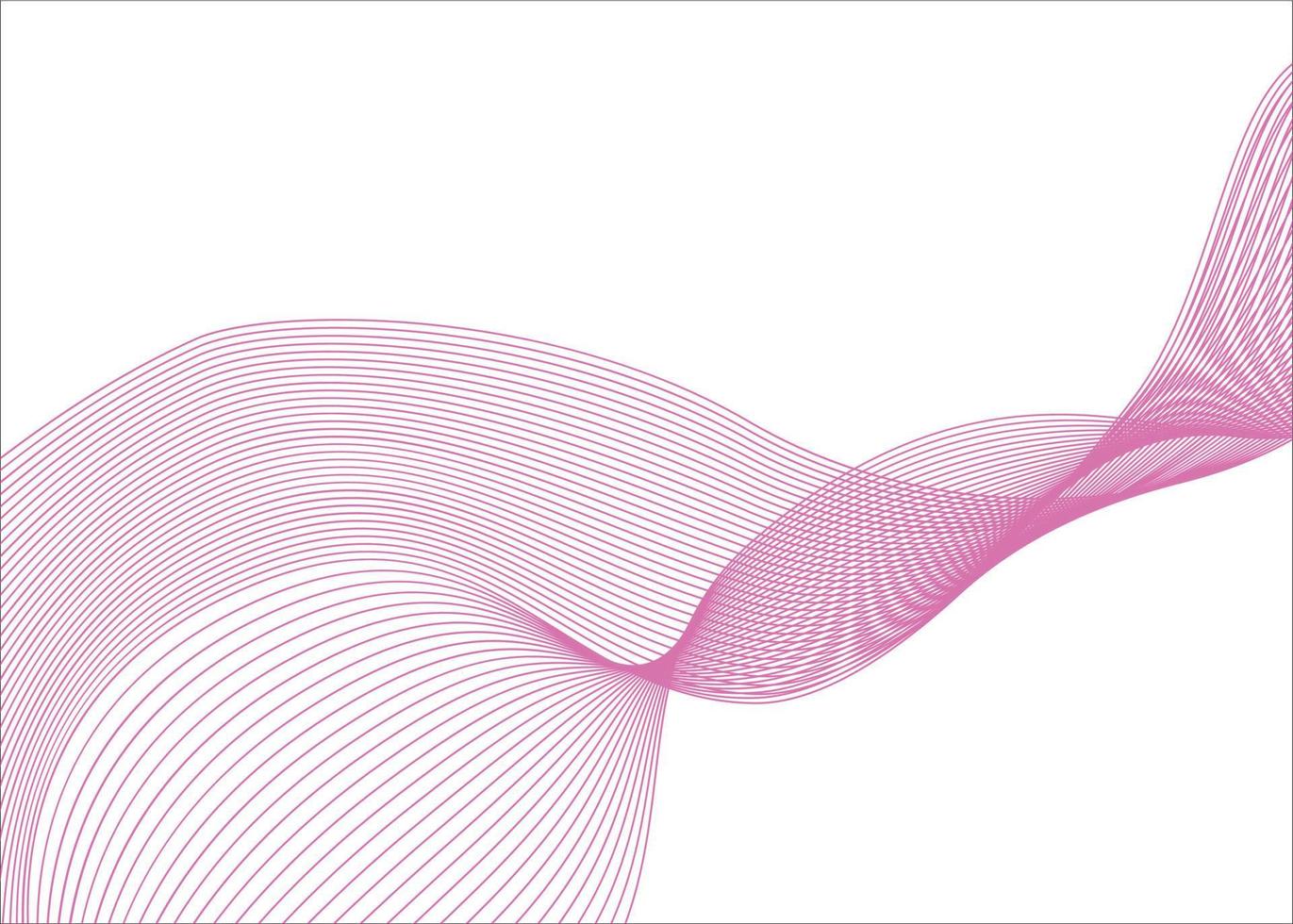 mjuk rosa Vinka av rader. dynamisk ljud Vinka. optisk konst design element. vektor bakgrund.