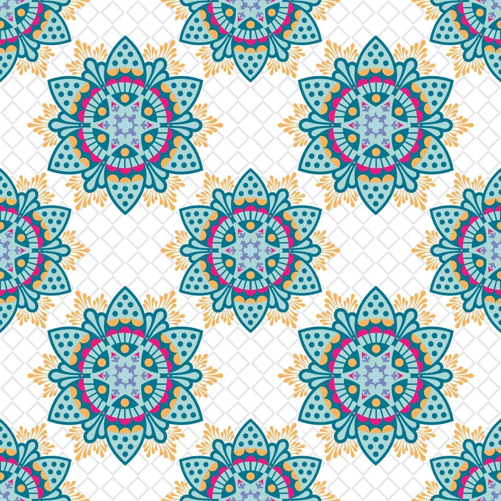 blomma mandala. vintage dekorativa element. orientaliskt mönster, vektorillustration. vektor