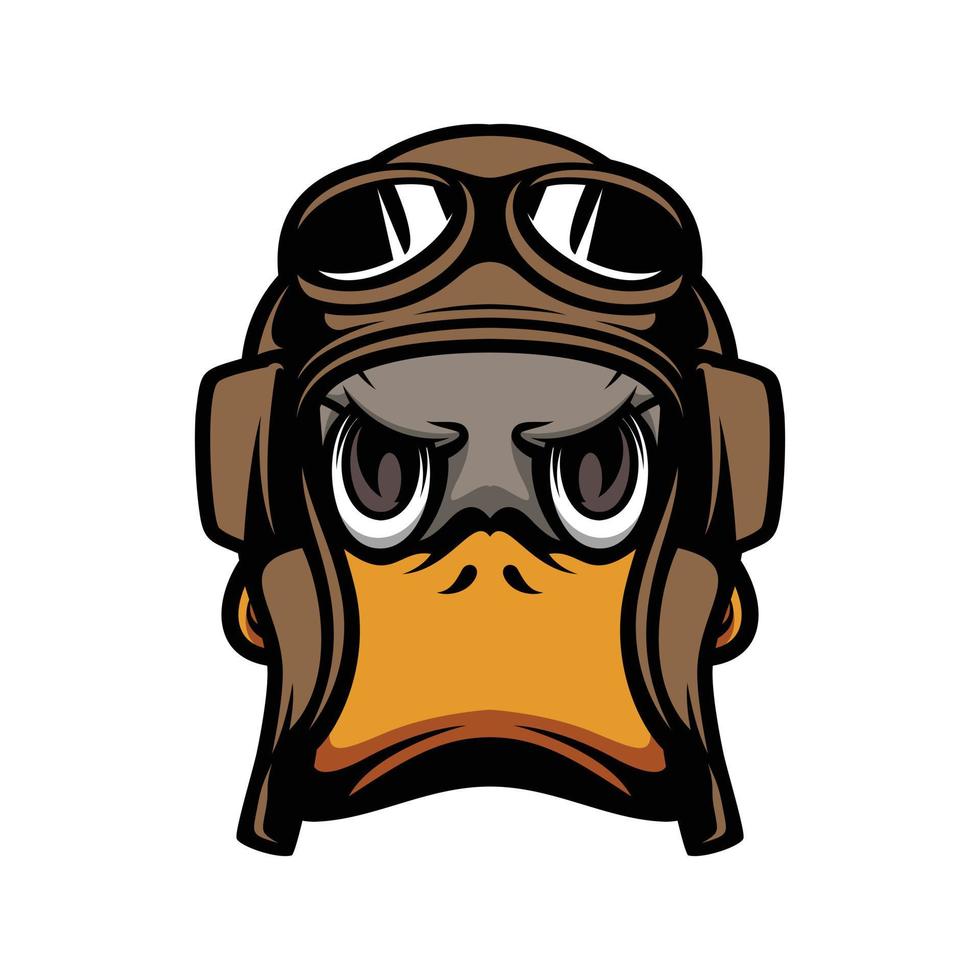 Anka pilot maskot logotyp design vektor