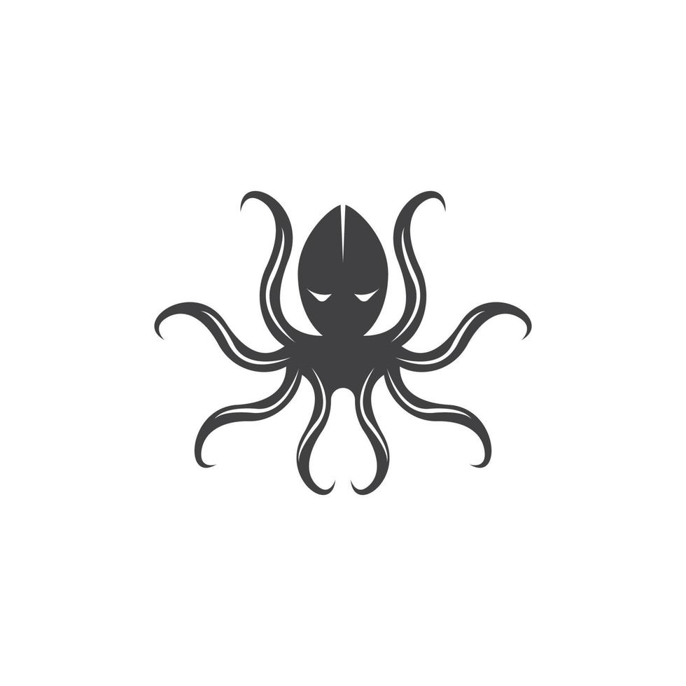 bläckfisk logotyp vektor design
