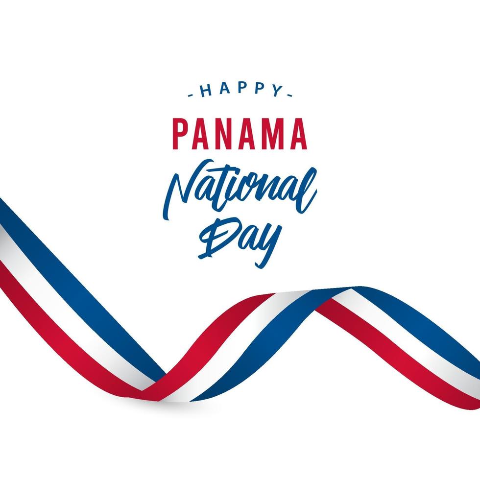 glad Panama nationaldag vektor mall design illustration