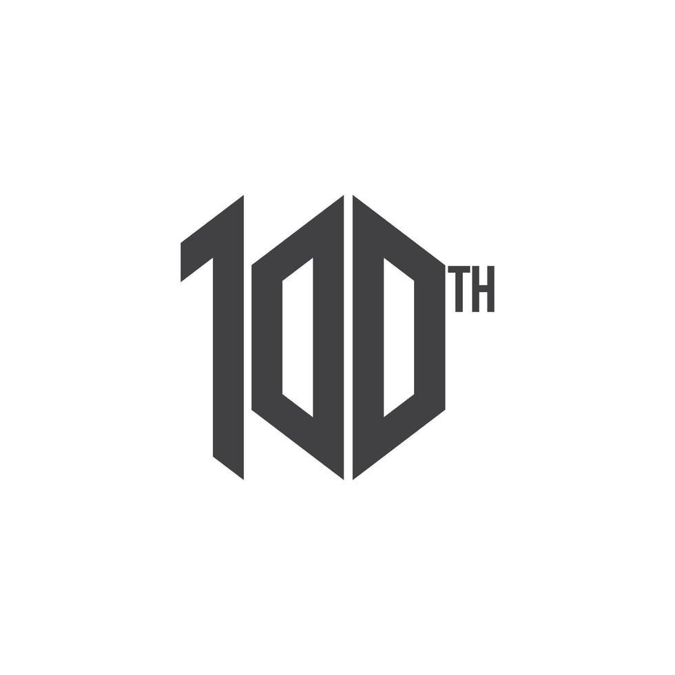 Illustration för 100 mall för design för 100-årsjubileumsfirande vektor
