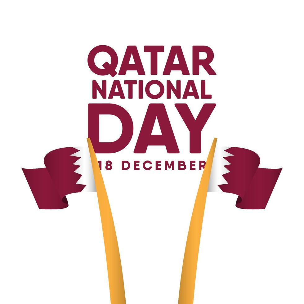 qatar nationaldag vektor mall design illustration
