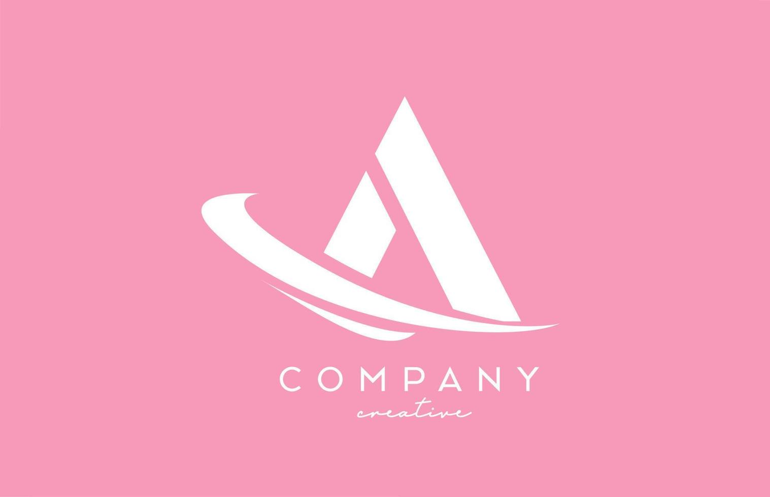 rosa vit en alfabet brev logotyp ikon med susa. kreativ mall design för företag och företag vektor