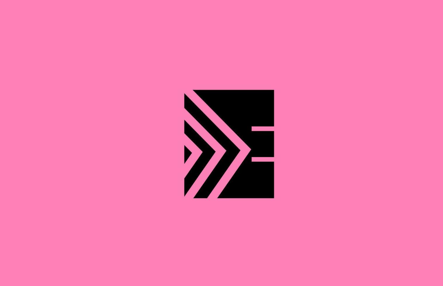 Rosa schwarz e Alphabet Brief Logo Symbol Design mit geometrisch Linien. kreativ Vorlage zum Unternehmen und Geschäft vektor