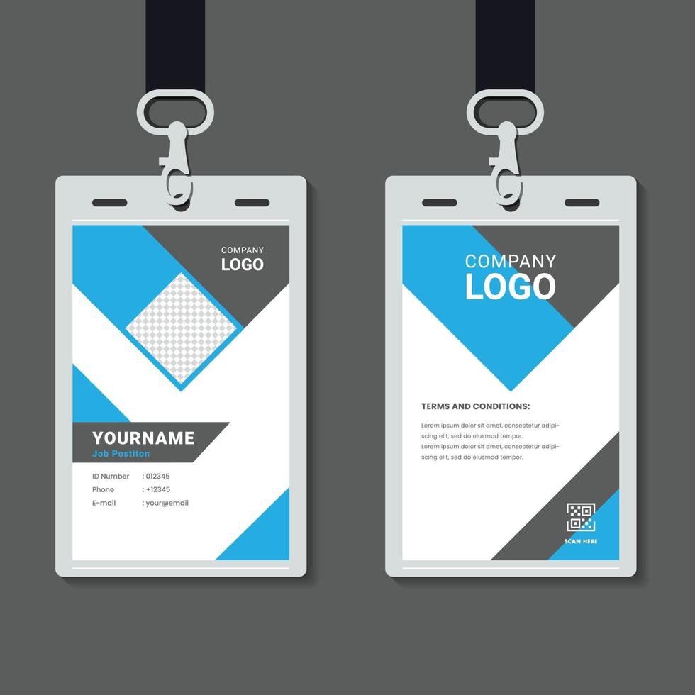 professionelles Corporate ID Card Template-Modell 22 Vektor In Pvc Card Template