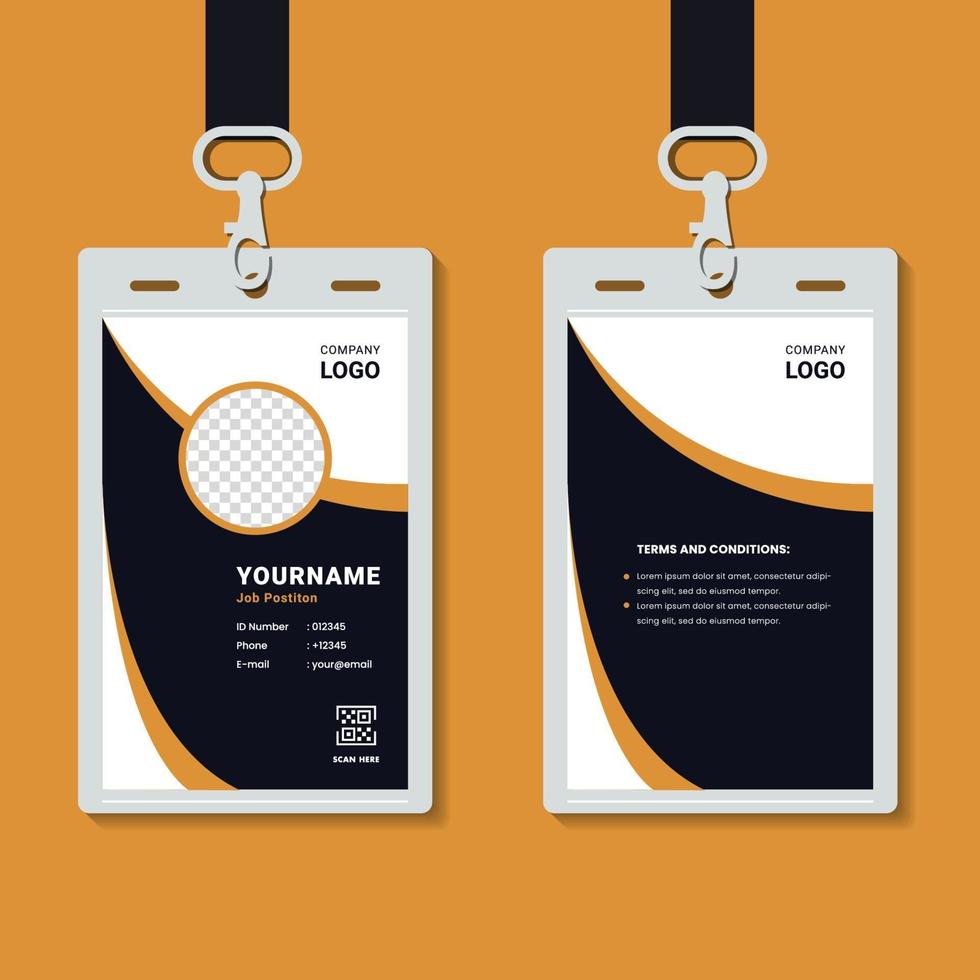 professionell företags id-kort mall mockup vektor