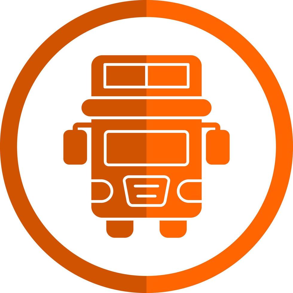 Doppeldecker-Bus-Vektor-Icon-Design vektor