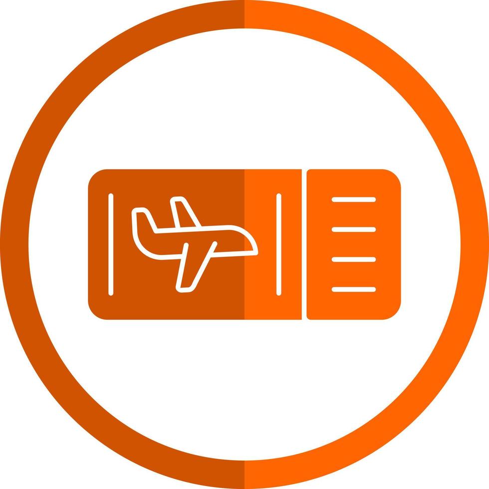 Flugticket-Vektor-Icon-Design vektor