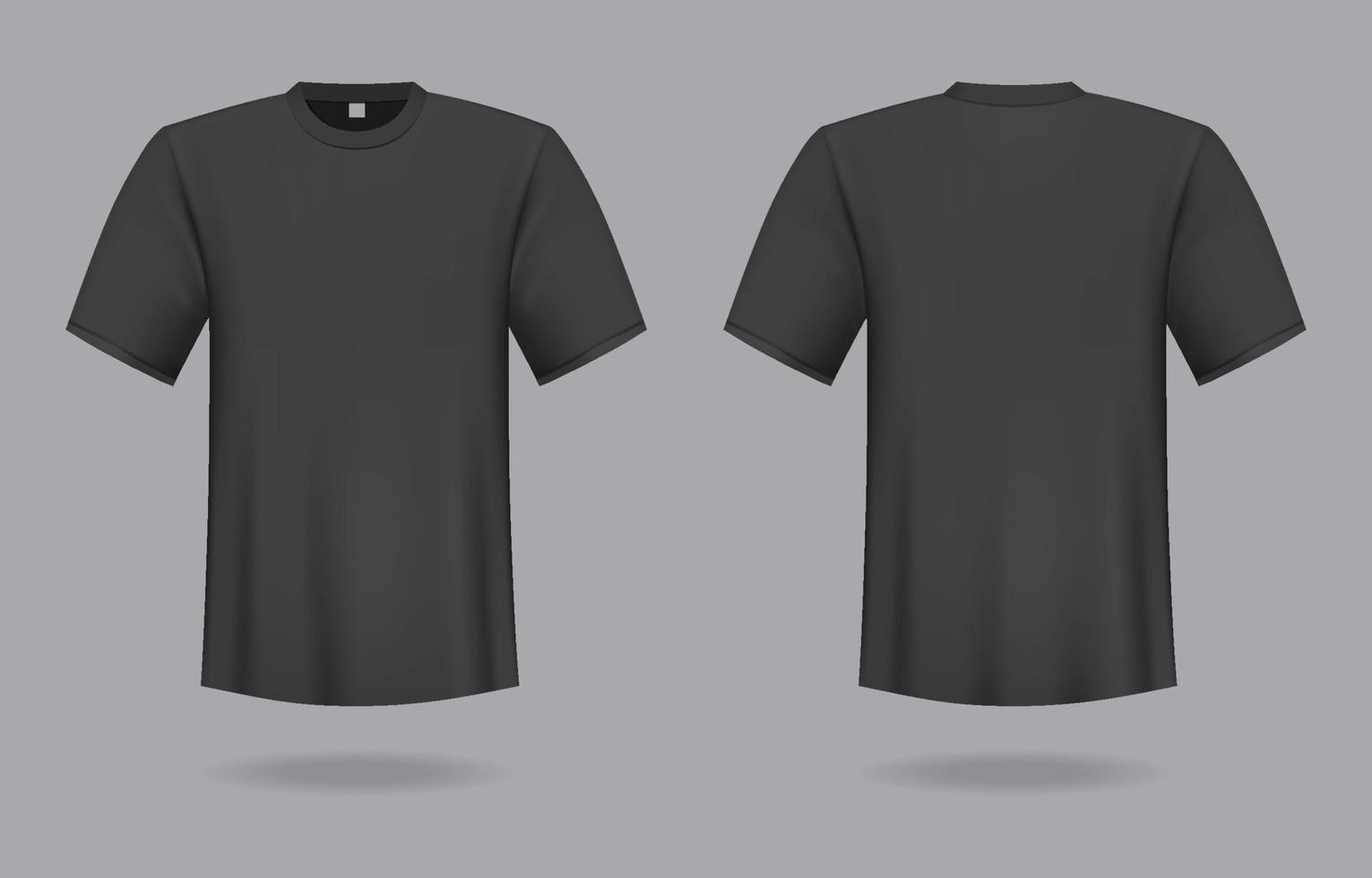 svart t-shirt mall vektor