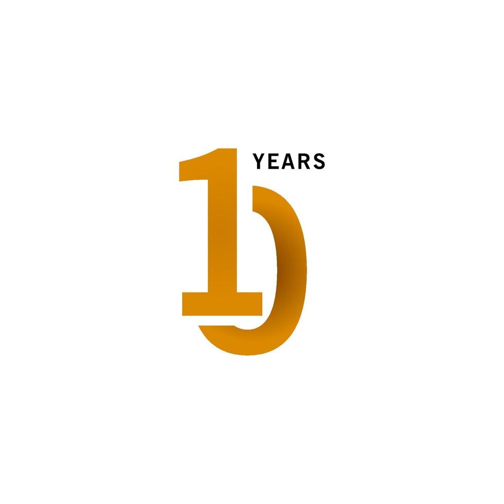 10 Jahre Jubiläum Vektor Vorlage Design Illustration
