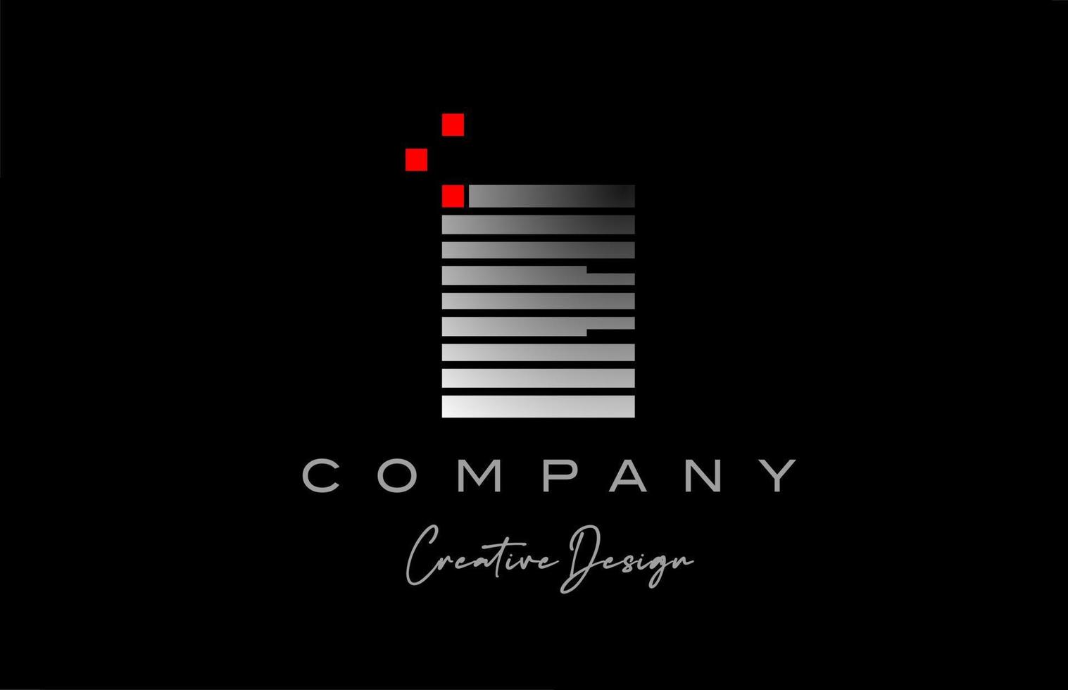 e Alphabet Brief Logo mit geometrisch Muster Linie und Punkte. korporativ kreativ Vorlage Design zum Unternehmen und Geschäft vektor