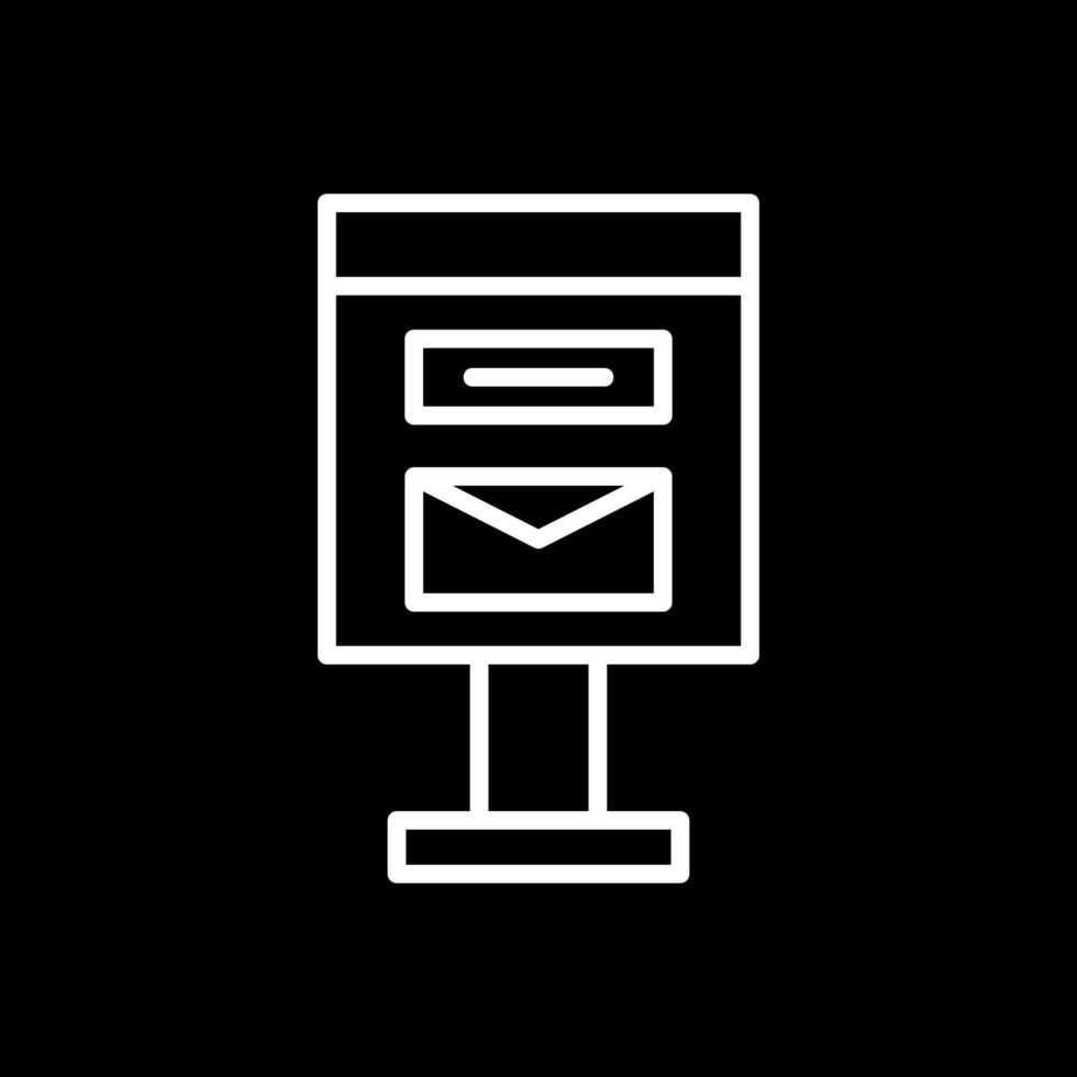 Briefkasten-Vektor-Icon-Design vektor