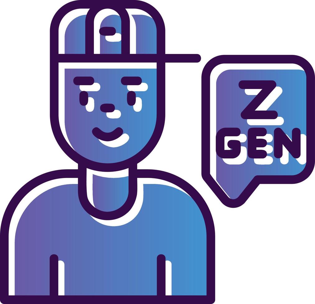 Generation z-Vektor-Icon-Design vektor