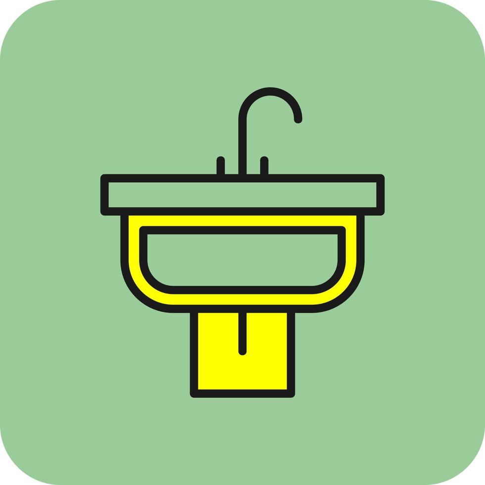 Waschbecken-Vektor-Icon-Design vektor