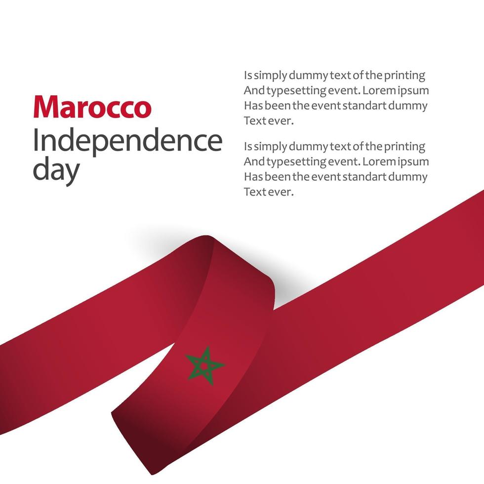 Marocko självständighetsdagen vektor mall design illustration
