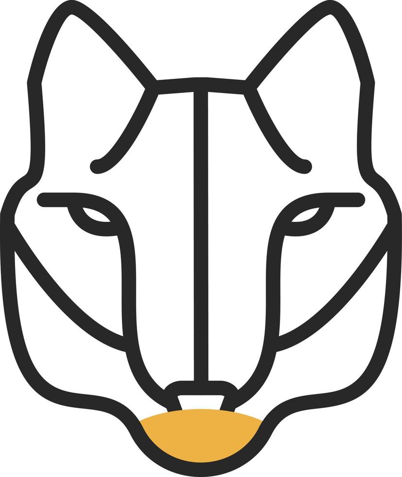 Wolf-Vektor-Icon-Design vektor