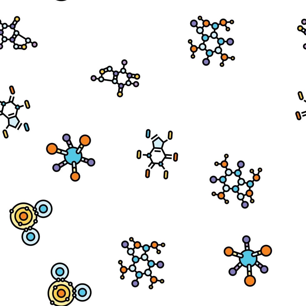 molekular Wissenschaft Chemie Atom Vektor nahtlos Muster