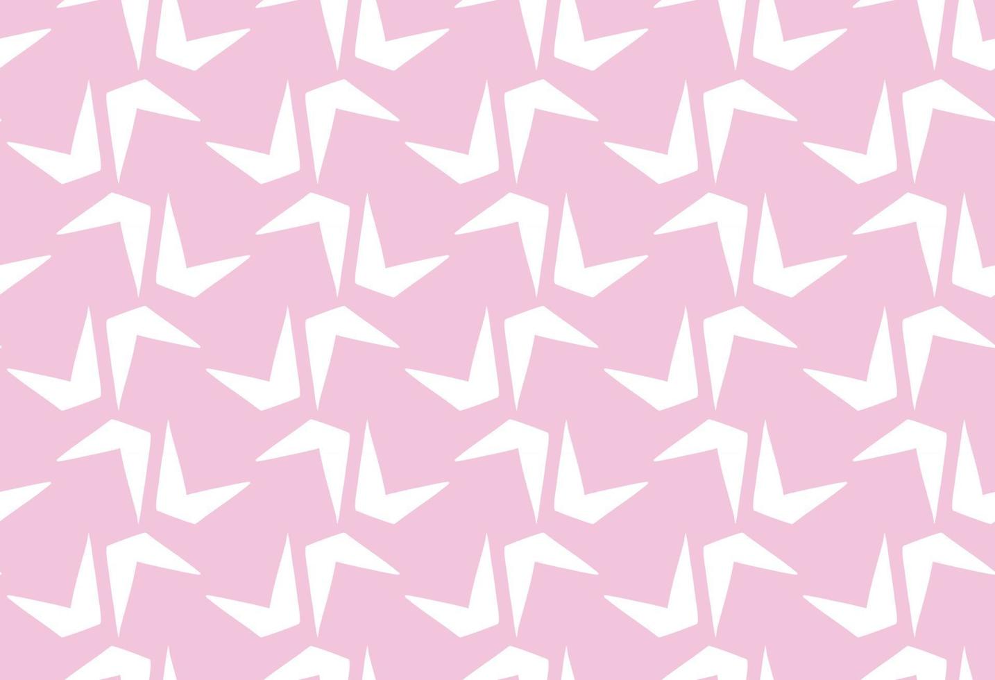 Hand gezeichnete, rosa, weiße Farben formen nahtloses Muster vektor