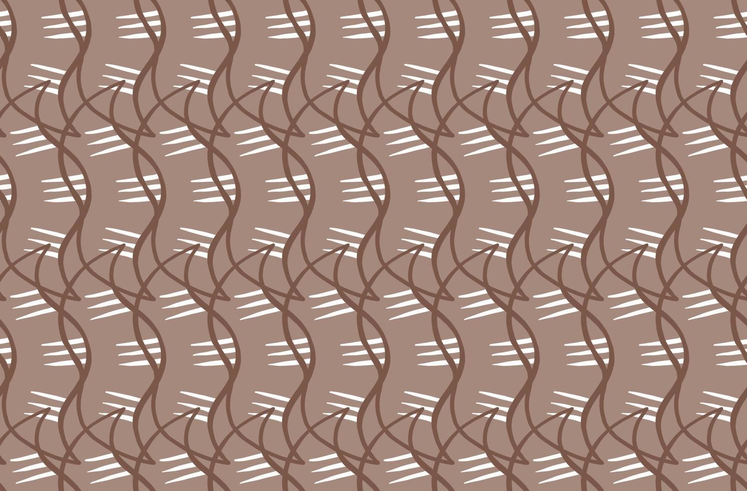 handritade, bruna, vita färglinjer sömlösa mönster vektor