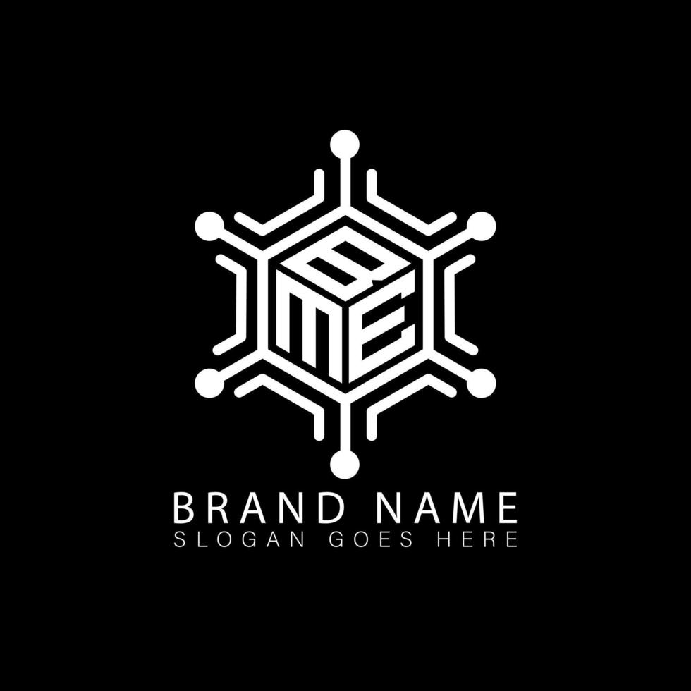 bme kreativ Technologie Monogramm Initialen Brief Logo Konzept. äh einzigartig modern eben abstrakt Vektor Polygon gestalten Brief Logo.