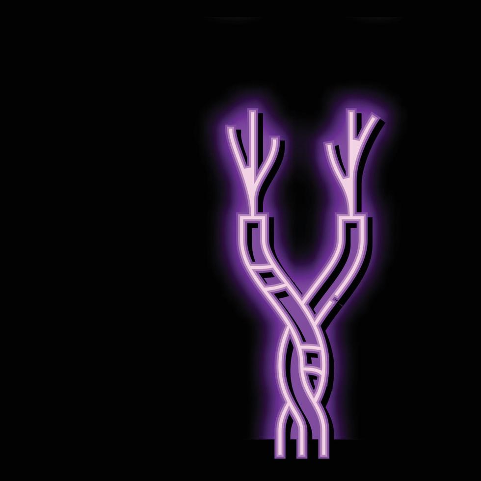 verdrehte Paar Kabel Neon- glühen Symbol Illustration vektor