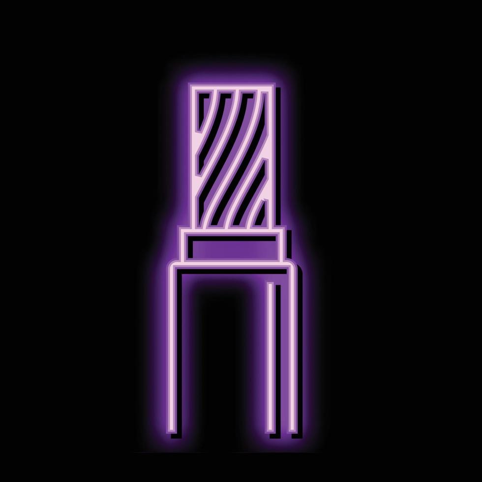 Hitze beständig Flamme Verzögerer Neon- glühen Symbol Illustration vektor