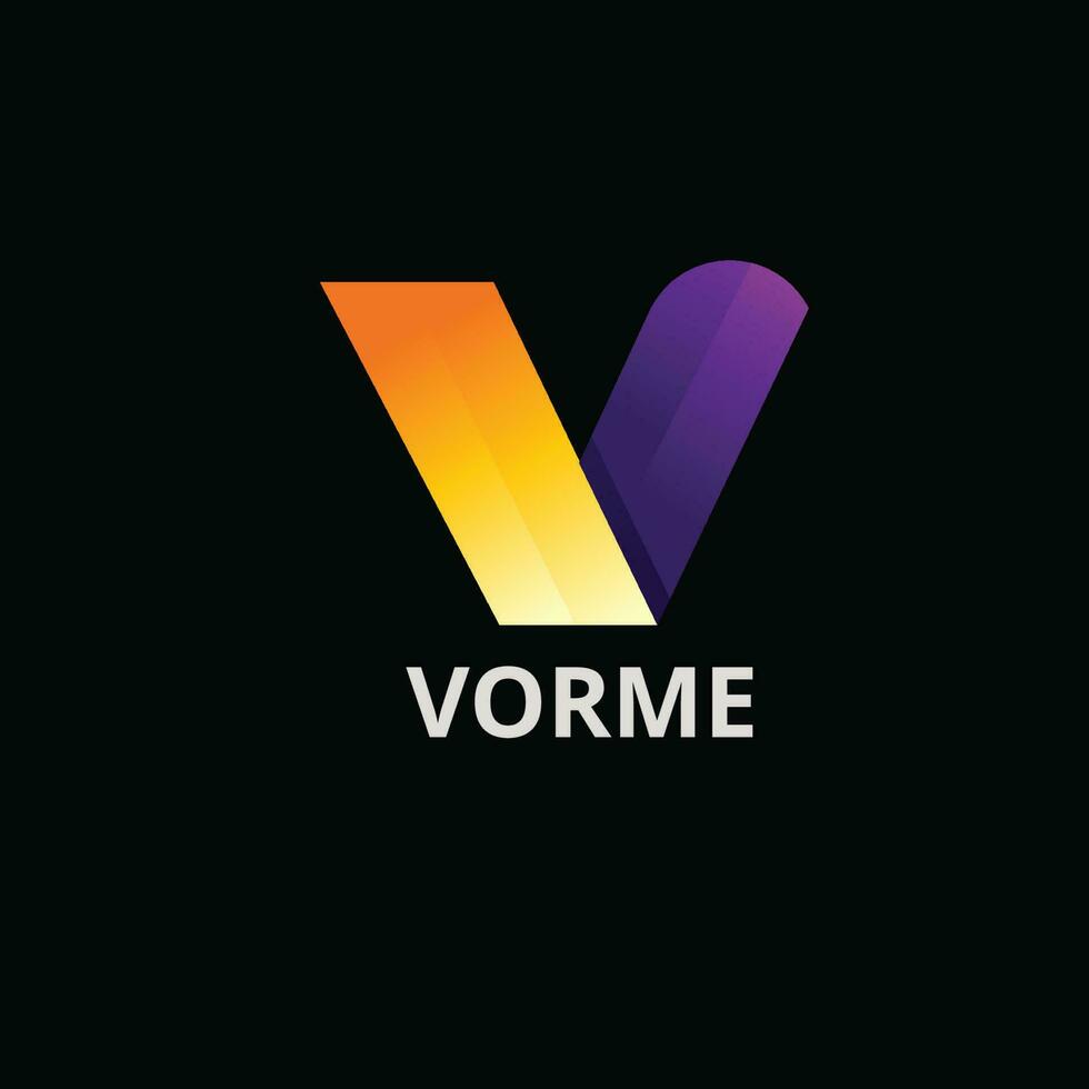 Initiale v kreativ modern Logo Design Vektor