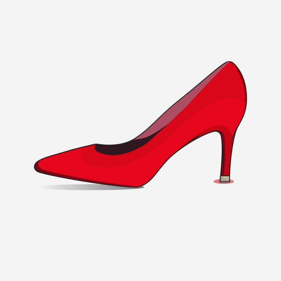 platt design vektor illustration av kvinnors hög häl skor