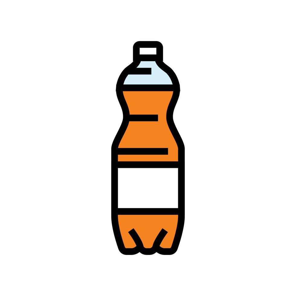 trinken Limonade Plastik Flasche Farbe Symbol Vektor Illustration