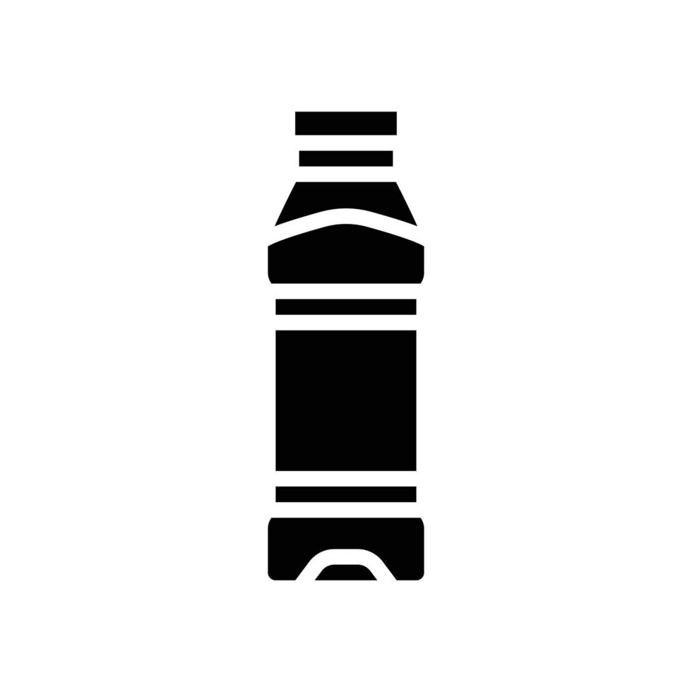 tömma juice plast flaska glyf ikon vektor illustration
