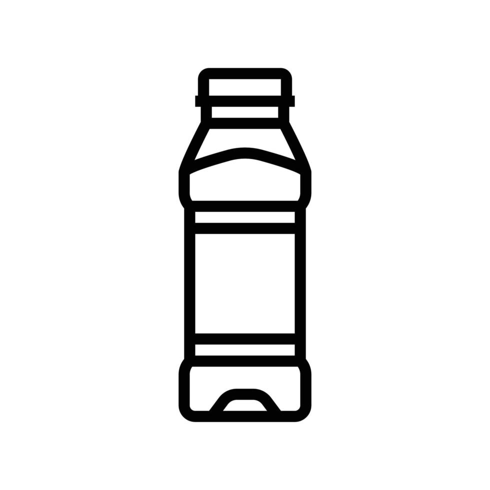 leeren Saft Plastik Flasche Linie Symbol Vektor Illustration