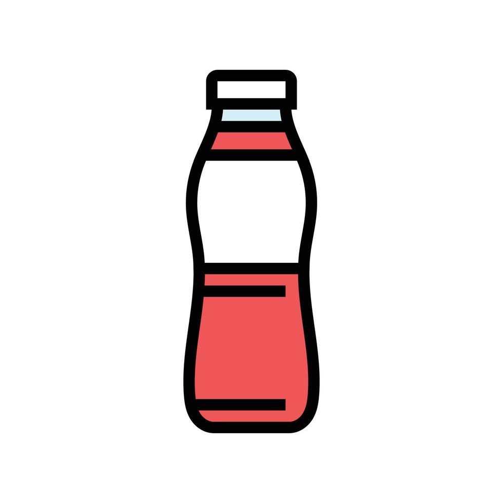 Getränk Saft Plastik Flasche Farbe Symbol Vektor Illustration