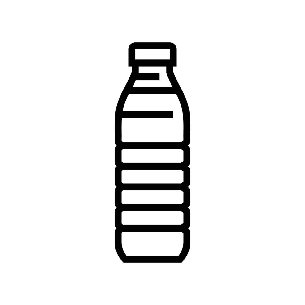 trinken Saft Plastik Flasche Linie Symbol Vektor Illustration